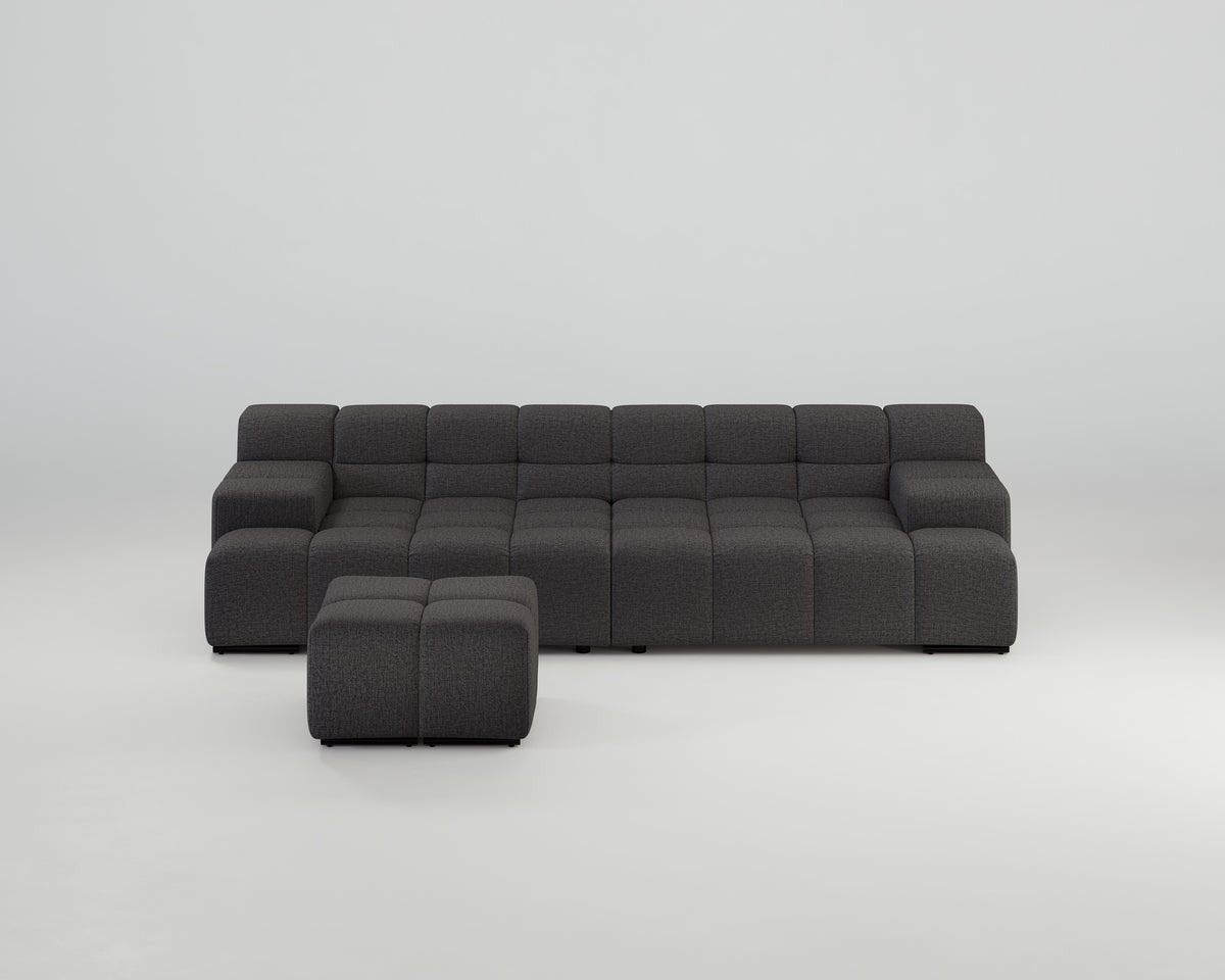 Accardi 3-Sitzer Sofa mit Hocker