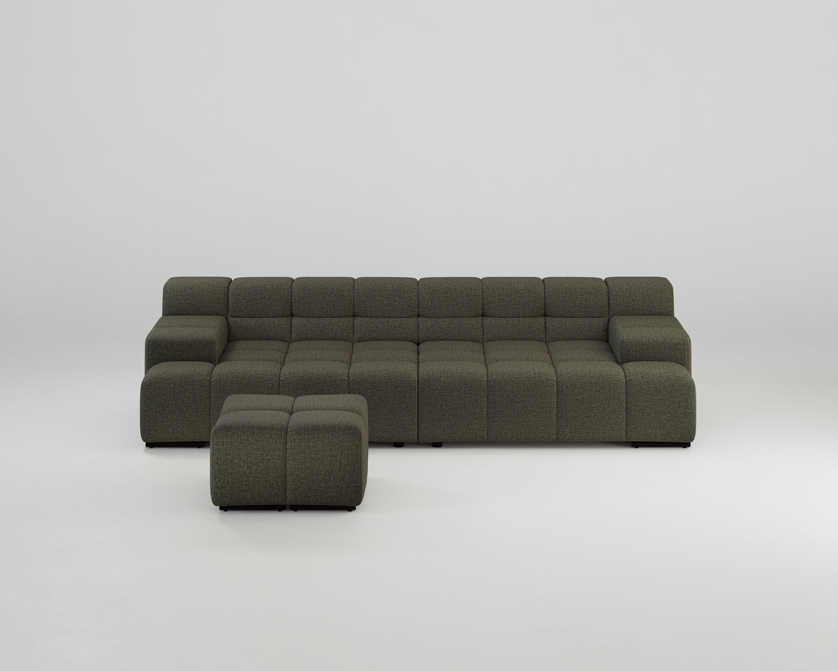 Accardi 3-Sitzer Sofa mit Hocker