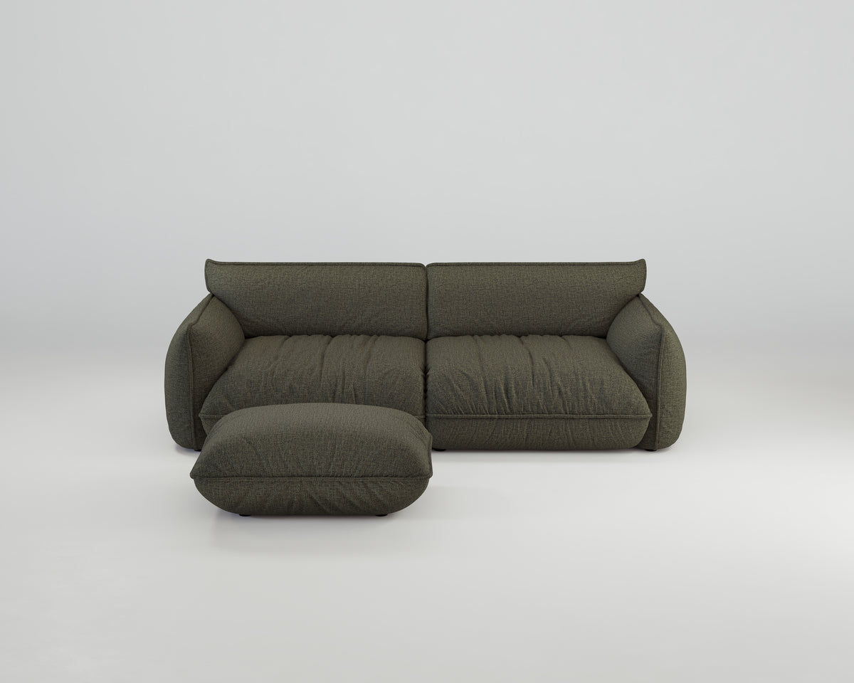 Morandi 3-Sitzer Sofa mit Hocker